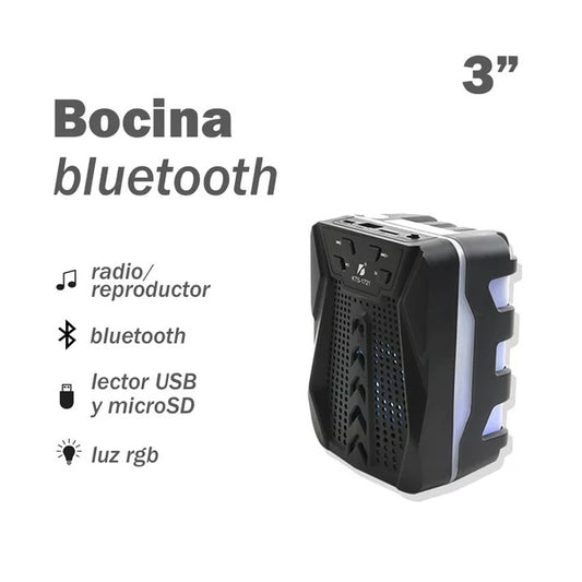 Bocina Bluetooth Link Bits KTS-1722: Sonido Potente y Conectividad Inalámbrica - Ditecmex