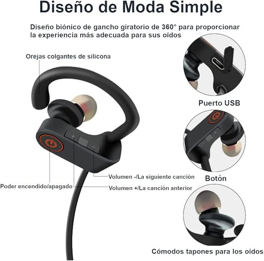 Audifonos Inalambricos Bluetooth con microfono MJ67 Manos Libres, Deportes