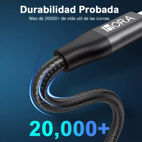 Cable de Conexión de Doble Entrada Tipo C 30W: Versatilidad y Carga Rápida