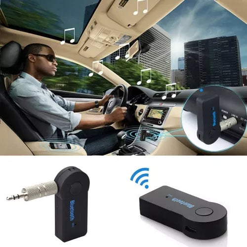 Adaptador Bluetooth 2 En 1 Inalámbrico Audio Portátil para Auto Con AUX 3.5 mm - Ditecmex